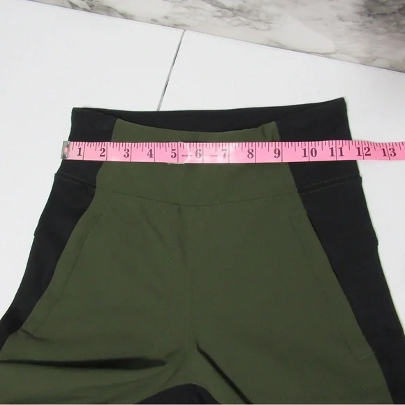 ATHLETA Highline Hybrid Ankle Tight Leggings Green and Black Size 2 - Picture 10 of 16